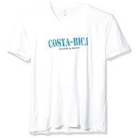 Costa Del Sol Printed Premium Tops Fitted Sueded Short Sleeve V-Neck T-Shirt
