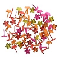 Qiangcui 100 Pieces 7.5mm Flower Brads Paper Craft Fasteners for DIY Cardmaking Scrapbooking Product Statistics Code -423