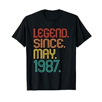 Legend Since May 1987 Year Of Birth Birthday Vintage 1987 T-Shirt