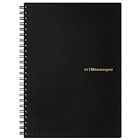 MNEMOSYNE Notebook 8.27 x 5.83 Inches (A5), 8mm ruled 24-line, 80 Sheets, Black, 1 ea. (N175)