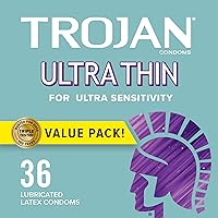 Ultra Thin Condoms For Ultra Sensitivity, Lubricated Condoms for Men, America’s Number One Condom, 36 Count Value Pack