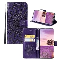 IVY Moto E6 Sunflower Wallet Case for Motorola Moto E6 - Purple