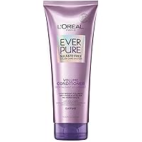 L'Oreal Paris EverPure Volume Sulfate Free Conditioner for Color-Treated Hair, Volume + Shine for Fine, Flat Hair, with Lotus Flower, 11 Fl; Oz (Packaging May Vary)