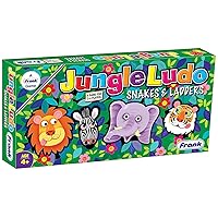 Frank Jungle Ludo and Snakes & Ladders Board Game for 4 Year Old Kids and Above