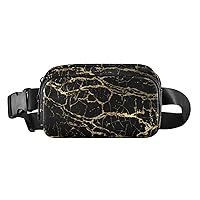 Marble Fanny Pack for Women Men Belt Bag Crossbody Waist Pouch Waterproof Everywhere Purse Fashion Sling Bag for Running Hiking Workout Travel