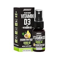 ONNIT Labs Passion Fruit Guava Vitamin D3 Spray with Vitamin K2, 0.8 FZ