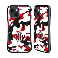 Officially Licensed AC Milan Camouflage Crest Patterns Hybrid Case Compatible with Apple iPhone 15