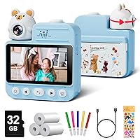 Kids Instant Camera for 3-12 Years Old Kids Toddlers Childrens Boys Girls Toy Christmas Birthday Gifts 3.0 Inch Screen 14MP / 1080P HD Video Camera Baby Instant Print Digital Camera