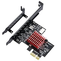 PCI-E 1X to USB3.1 A-Key Gen2 Front Type-C Expansion Card,10Gbps Type-E Internal 20-pin Front Panel Connector Riser Card,PCI Express 3.0 X1 Adapter for Desktop PCs (ASM3142)