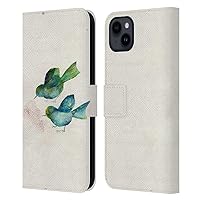 Head Case Designs Officially Licensed Wyanne Seed Birds Leather Book Wallet Case Cover Compatible with Apple iPhone 15 Plus