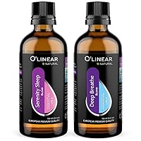 Deep Breathe Sweet Dreams Essential Oils 2 Pack x 3.4oz Therapeutic Grade Blend Natural Aromatherapy for Night Good Dreams & Day Relaxation Gifts for Bedroom Oil Diffuser Calming Scents Pack of 2