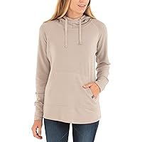 Free Fly Women's Fleece Pullover Hoodie - Lightweight Bamboo Viscose Drawstring Hood with Front Pocket, Hoodies for Women