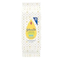 Johnson's Head-to-Toe Gentle Baby Cleansing Cloths, Hypoallergenic and Pre-Moistened Baby Bath Wipes, Free of Parabens, Phthalates, Alcohol, Dyes and Soap, 15 ct