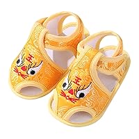Kids Sandals Baby Traditional New Year Sock Shoes Infant Toddler Walking Shoes Embroidered Tiger Head Shoes