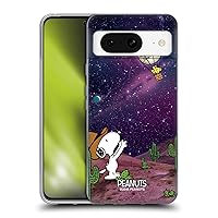 Head Case Designs Officially Licensed Peanuts Nebula Balloon Woodstock Snoopy Space Cowboy Soft Gel Case Compatible with Google Pixel 8