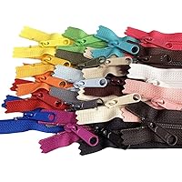 25pcs Assorted Colors - YKK #4.5 Coil Handbag Long Pull Zippers - Made in The United States (10