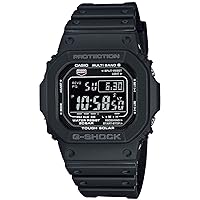 Casio GW-M5600 Series Radio Solar Wristwatch, all black, Urethane Band