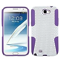 Asmyna ASAMGNIIHPCAST015NP Astronoot Premium Hybrid Case with Durable Hard Plastic Faceplate for Samsung Galaxy Note 2 - 1 Pack - Retail Packaging - White/Electric Purple