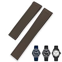 20mm 22mm Rubber Silicone Watch Strap Fit for Tag Heuer CARRERA AQUARACER 300 WAY201A WAY211C Black Blue Brown Watch Accessories