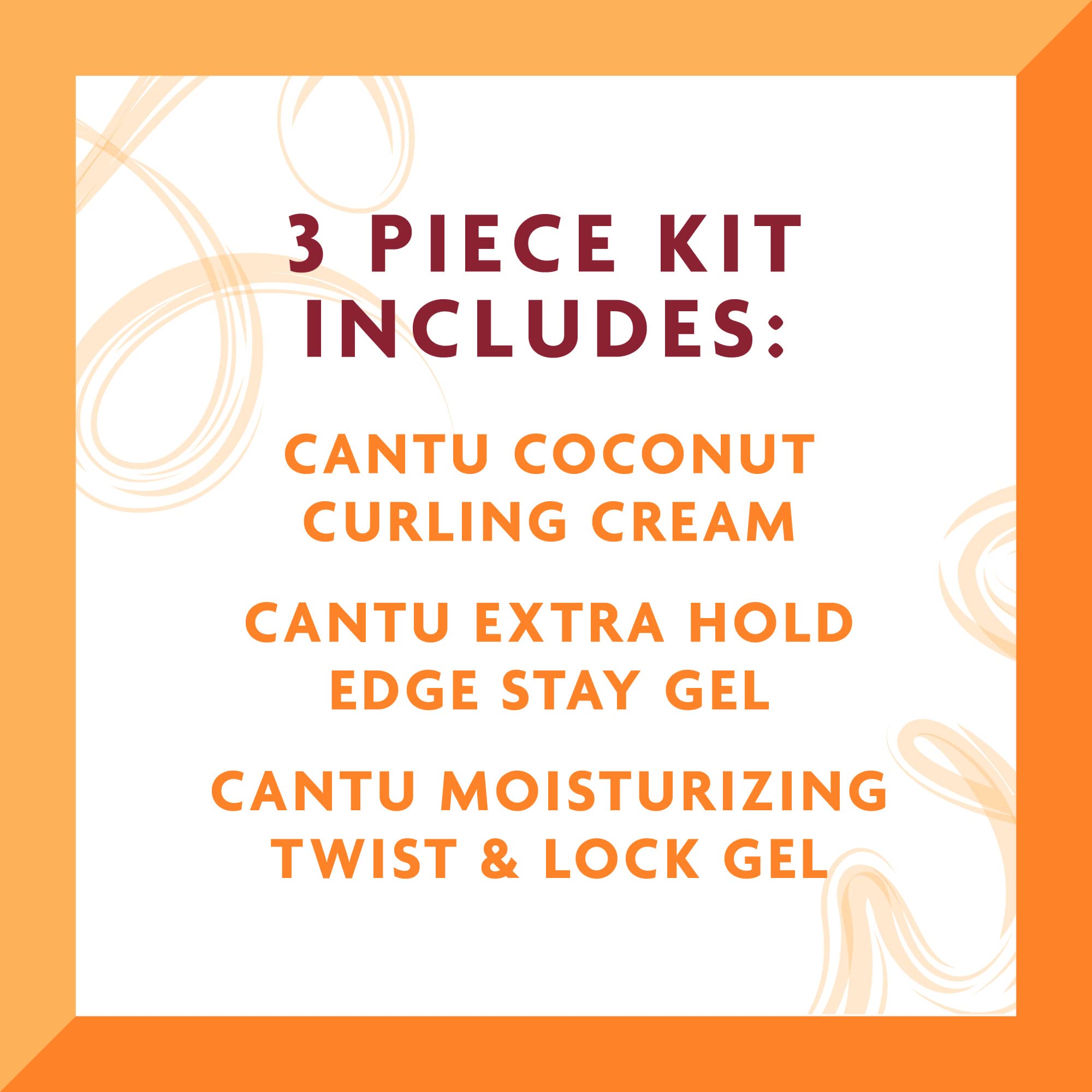 Cantu Hair Treatment Kit with Coconut Curling Cream, Edge Stay Gel, and Twist & Lock Gel with Shea Butter for Natural Hair (Packaging May Vary)
