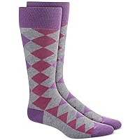 Alfani Mens Knit Argyle Dress Socks Purple 7-12