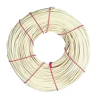 Coil of Round Rattan Reed for Basket Making and Weaving, Coil of Reeds 125g, Round Reed for Basketry, Diameter 1.6mm, No 1, Approx. 110m, Natural, 6502100