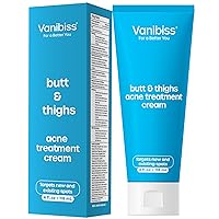 Vanibiss Butt & Thighs Acne Treatment Cream - Reduce Butt Acne, Pimples & Zits - Buttocks Acne Cream - Butt Acne Clearing Lotion - Butt Cream for Bum Acne - 2% Salicylic Acid for Acne Prone Skin (4oz)