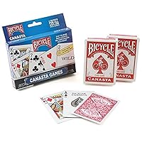 Bicycle Canasta Games Playing Cards Assorted 3-Pack