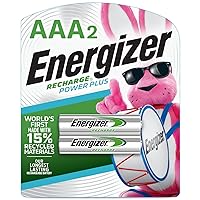 Energizer AAA Batteries, Pre-Charged Triple A Rechargeable Batteries, 2 Count