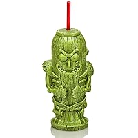 Geeki Tikis Rick and Morty Pickle Rick Plastic Tumbler | Holds 22 Ounces