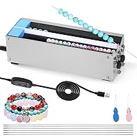 Karsspor Electric Bead Spinner, 2 Channels for Jewelry Design and Beading, Bead Spinner for Jewelry Making, Beads String Machine for Bracelets Necklace Making, Suitable for All Kinds of Beads