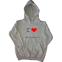 I Love Heart San Francisco Grey Kids Hoodie