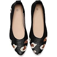 Shupua Women's Flats Black Flats Shoes Pointed Toe Ballet Flats Comfortable Bow Girls Flats Dressy