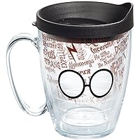 Tervis Made in USA Double Walled Harry Potter - Glasses and Scar Insulated Tumbler Cup Keeps Drinks Cold & Hot, 16oz Mug, Classic
