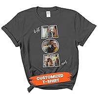 Personalized Family Photo Collage T-Shirt on Mother's Day with Customizable 3 Photos of Mom or Family