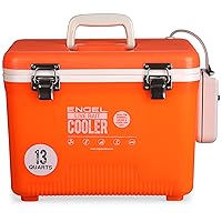 Engel Live Bait Cooler Box with 2nd Gen 2-Speed Portable Aerator Pump. Fishing Bait Station and Minnow Bucket for Shrimp, Minnows, and Other Live Bait