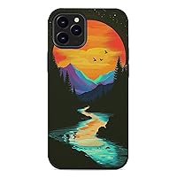 Sunset River Compatible with iPhone 12/iPhone 12 Pro/12 Pro Max/12 Mini, Shockproof Protective Phone Case