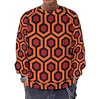 Shining Carpet Pattern Men's Sweatshirt Round Neck Pullover Shirts Tops Casual Sweaters