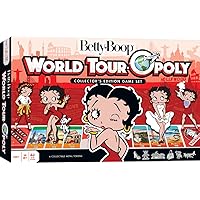 MasterPieces Opoly Board Games - Betty Boop World Tour Opoly - Officially Licensed Board Games For Adults, Kids, & Family