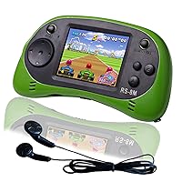 16 Bit Kids Handheld Games Built-in 220 HD Video Games, 2.5 Inch Portable Game Player with Headphones - Best Travel Electronic Toys Gifts for Toddlers Age 3-10 Years Old Children (Green)