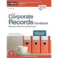 Corporate Records Handbook, The: Meetings, Minutes & Resolutions Corporate Records Handbook, The: Meetings, Minutes & Resolutions Paperback Kindle