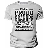 Proud Grandpa of A Freaking Awesome Grandson - Funny Grandpa Shirt for Men - Soft Modern Fit