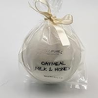 3 Oatmeal Milk and Honey Luxury Bath Bomb Fizzies, Made with Shea, Mango and Cocoa Butter, Ultra Moisturizing, Great for Dry Skin,