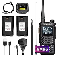 TIDRADIO (2nd Gen) TD-H8 GMRS Radio Two Way Radio,APP Programmable,Support Chirp,Long Range Walkie Talkies with 2pcs USB-C 2500mAh Battery,MIC Speaker & 771 Antenna,NOAA Weather Broadcast Receiver