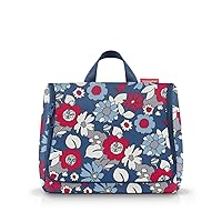 reisenthel Toiletbag XL Practical Toiletry Bag with Hook, Water-Repellent Material, Florist Indigo