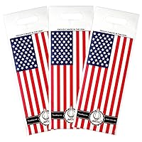 Travel Wine Bag (Set of 3, US Flag Pattern) - The Original Absorbent, Reusable & Protective Wine Bottle Bag - Made in the USA