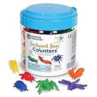 Backyard Bugs Counters - 72 Pieces, Ages 3+ Counting and Sorting Toys for Toddlers, Preschool Learning Toys
