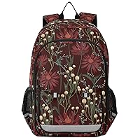ALAZA Vintage Floral Art Backpack Bookbag Laptop Notebook Bag Casual Travel Trip Daypack for Women Men Fits 15.6 Laptop
