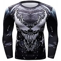 Men's Anime Series Compression Sports Shirt Skin Running Long Sleeve Tee