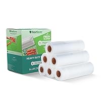 FoodSaver Heavy-Duty Vacuum Seal 8 x 20' Roll, 6-Pack, Ideal for Food Storage and Sous Vide Cooking